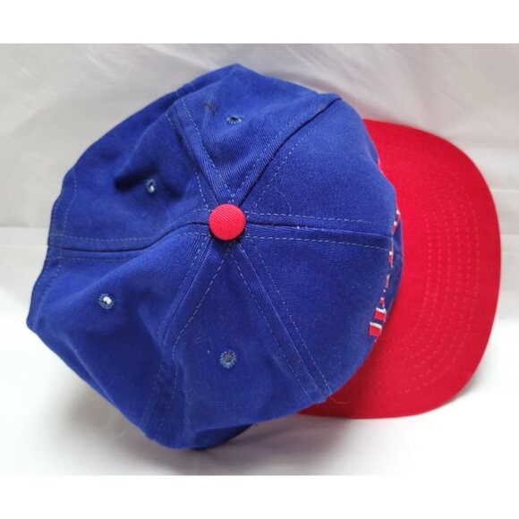 Vintage Jim Beam Blue Red Adjustable Snapback Baseball Hat Cap OSFM - Picture 8 of 12